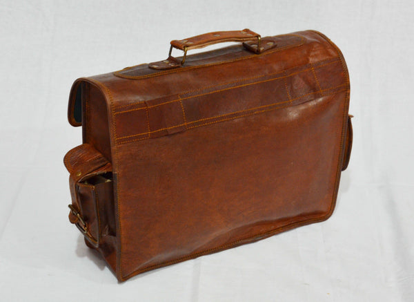 vintage leather laptop briefcase for men