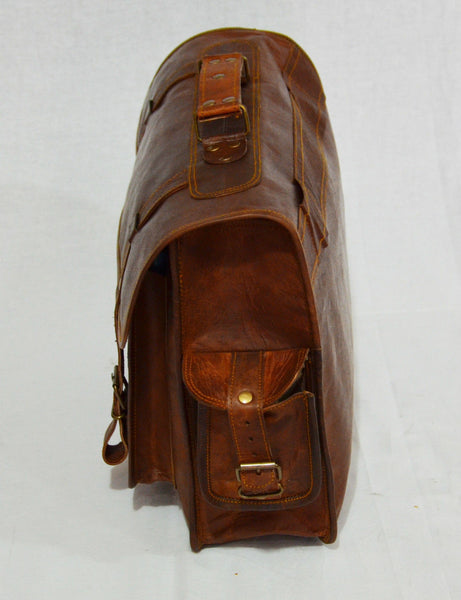 vintage leather laptop bag messenger bag