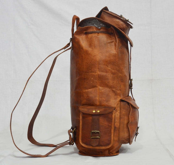 real leather rucksack