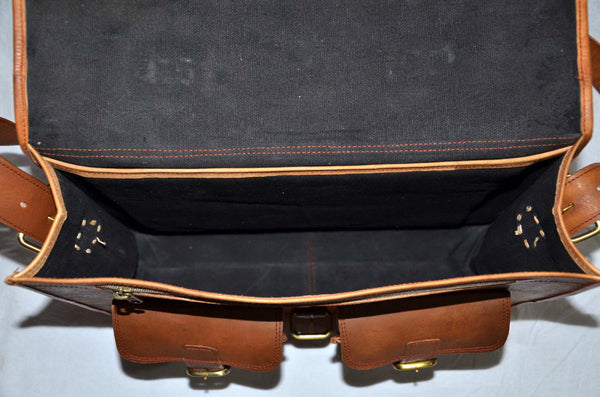 mens handmade  real  leather laptop  bag messenger bag