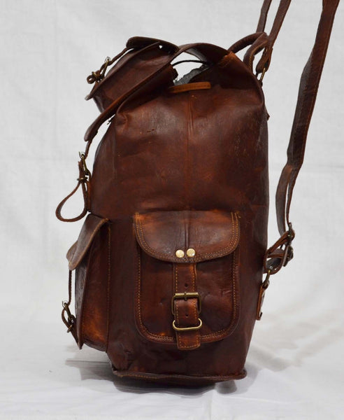 genuine leather rucksack for men