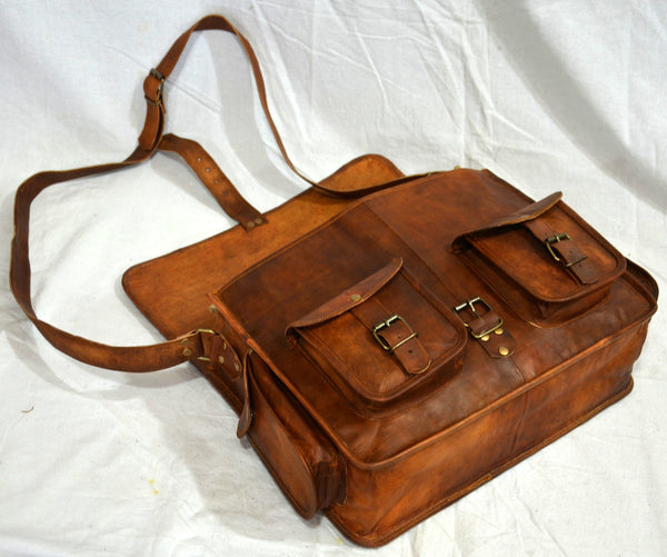 handmade vintage leather  satchel