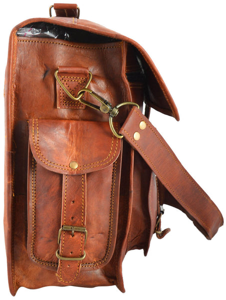 vintage  leather laptop bag