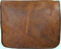 Vintage Leather Messenger Bag for Men & Women 11" x 15" x 2.5"