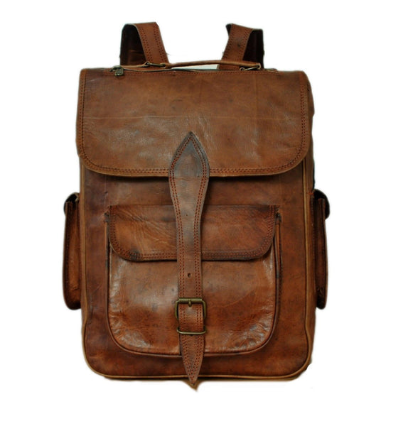 real vintage leather rucksack