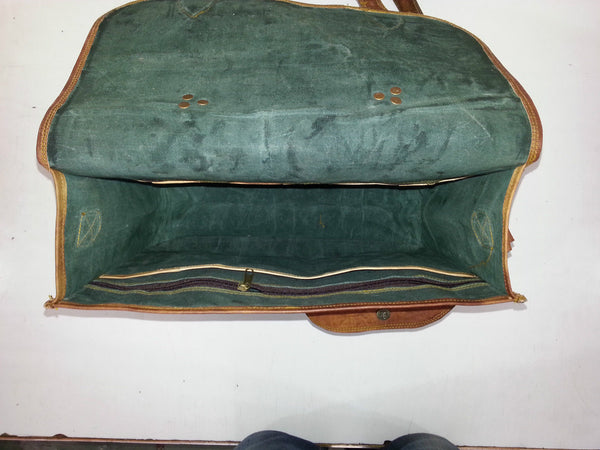 vintage leather laptop bag  handmade