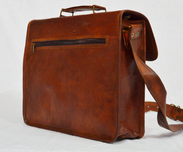 vintage leather satchel