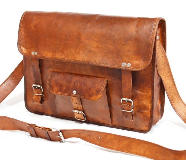 mens handmade  vintage leather satchel