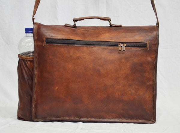 handmade vintage leather laptop bags