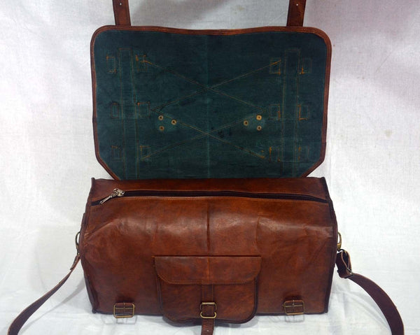 vintage leather travel  bags