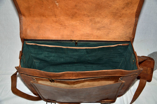 real  genuine vintage leather laptop  bags for men and women