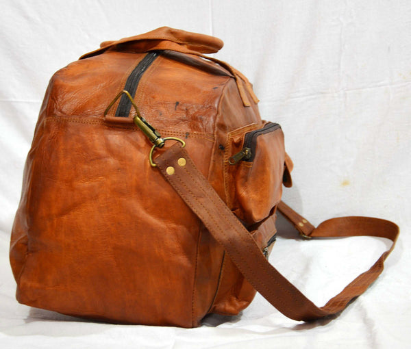 handmade leather luggage bags