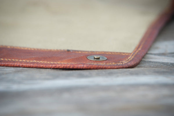 Vintage Leather Messenger Bag for Men and Women 15" x 11" x 4"