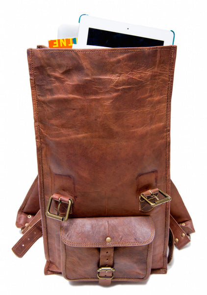 genuine leather rucksack