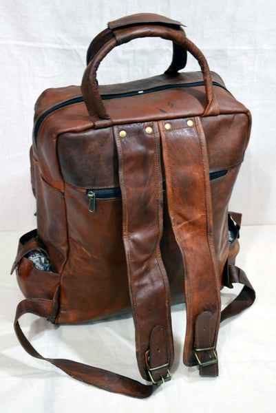 real  leather backpack