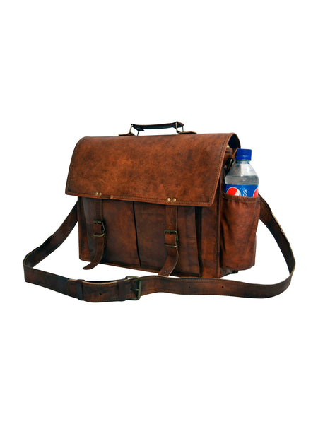 real leather laptop bag