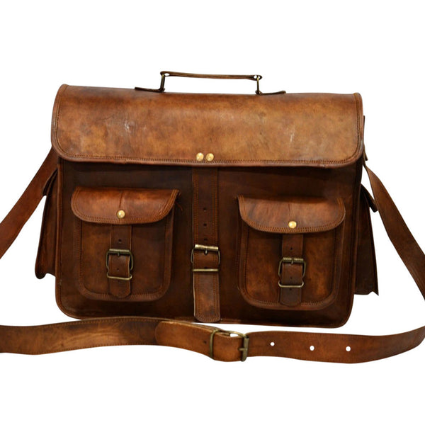 handmade leather satchel