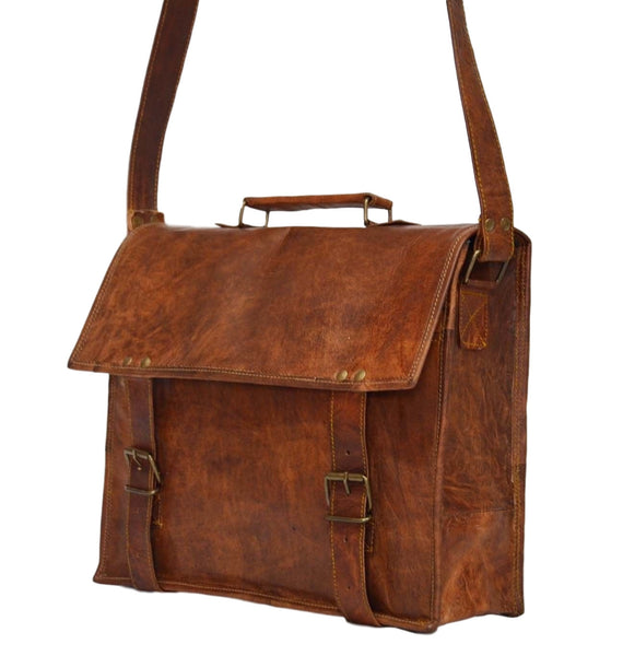 handmade vintage leather laptop bags