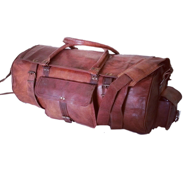 handmade  leather hand luggage 