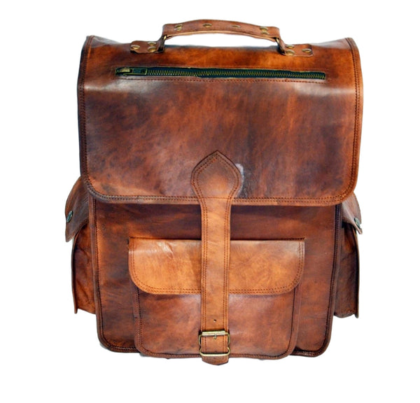 Vintage leather rucksack