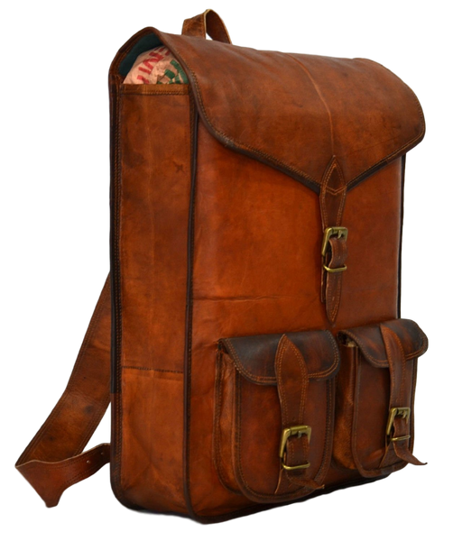 vintage leather rucksack backpack