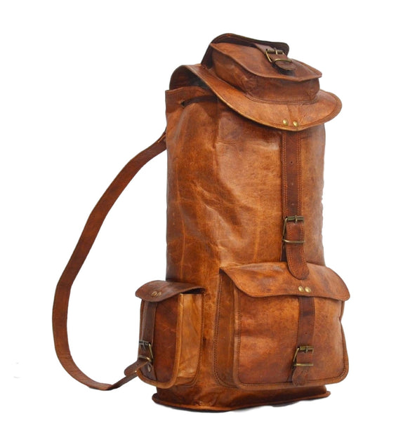 leather rucksack backpack